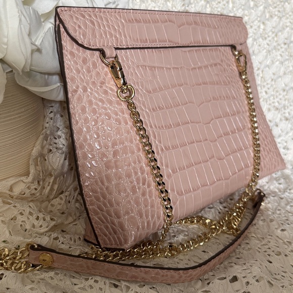 Strathberry East West Stylist Croc Clutch (Blush, Pink) - Picture 12 of 16